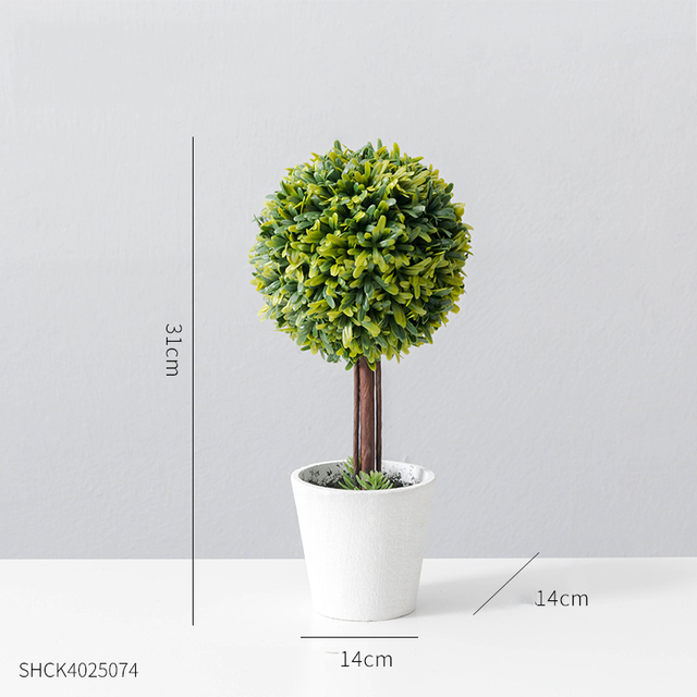 Artificial Simulated Tree Mini Bonsai Pot Tree Fake Flower Potted Ornament Flower Decor Plant for Home Decor Wedding Decoration