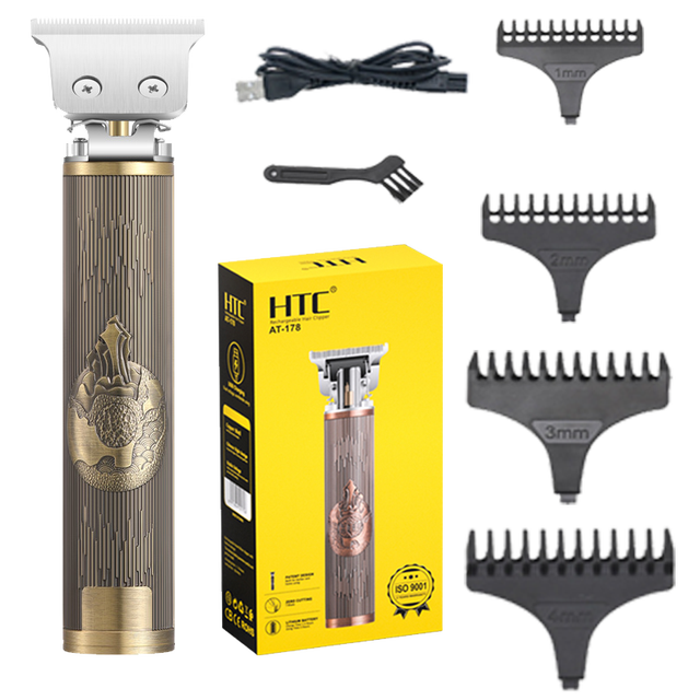 Hair Trimmer Machine Electric Clippers Men's Retro T-9 Style Buddha Head Carving