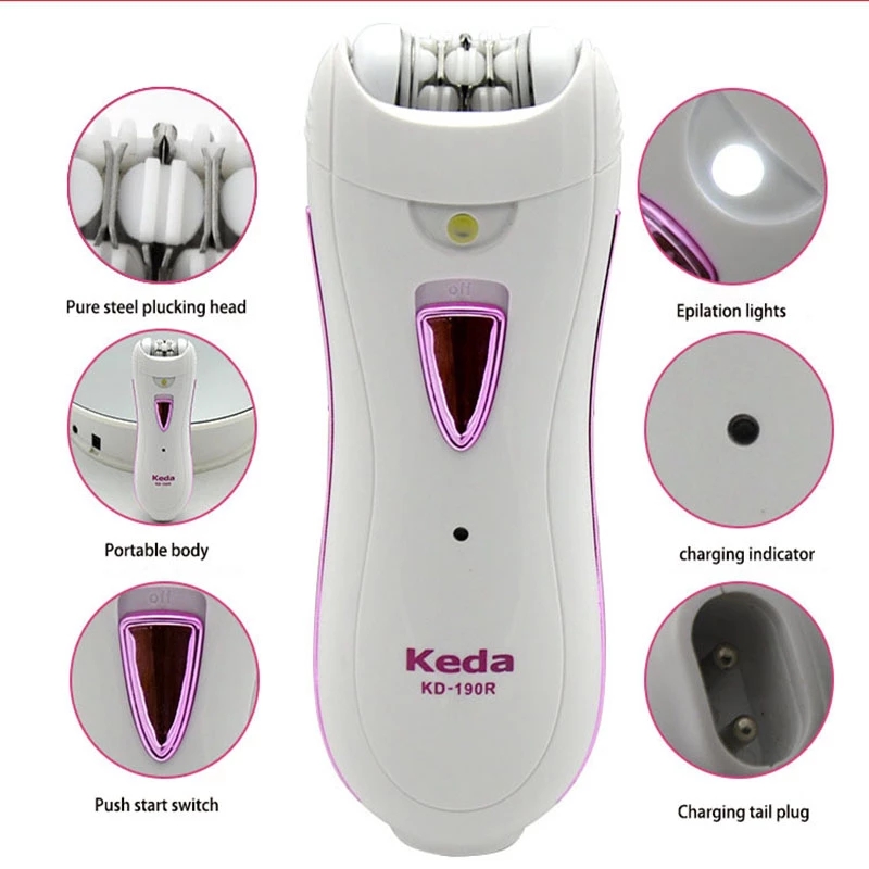 Electri Epilator for Women Facial Cordless Women's Hair Removal Remover for Face Chin Lip