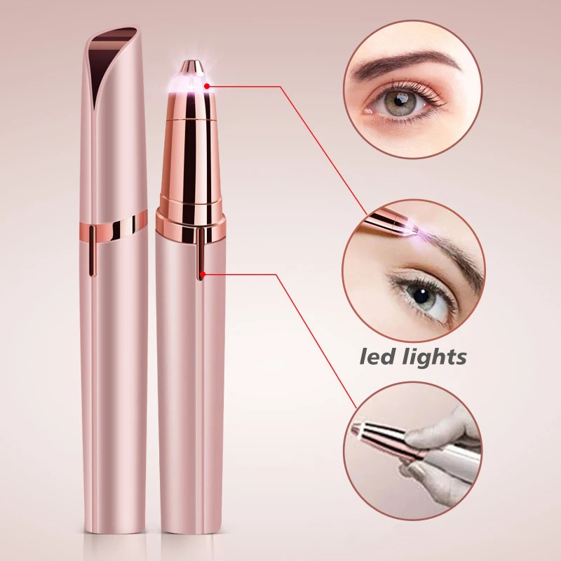 Women Electric Eyebrow Trimmer Safe Hair Removal Eye Brow Epilator Mini Shaper Shaver