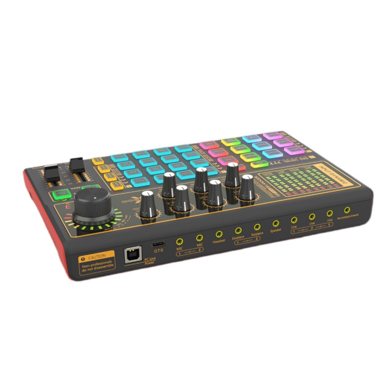 Bluetooth Sound Card Mixer External USB Audio Sound Card for Live Broadcasting Recording Podcasting Music
