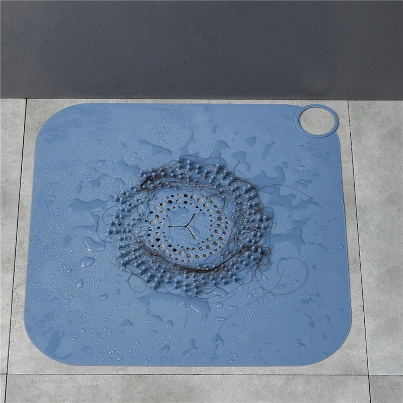 1PC Silicone Floor Drain Cover Anti Clogging Silicone Filter Screen Household Floor Drain Pad Kitchen Bathroom Sink Hair Catcher