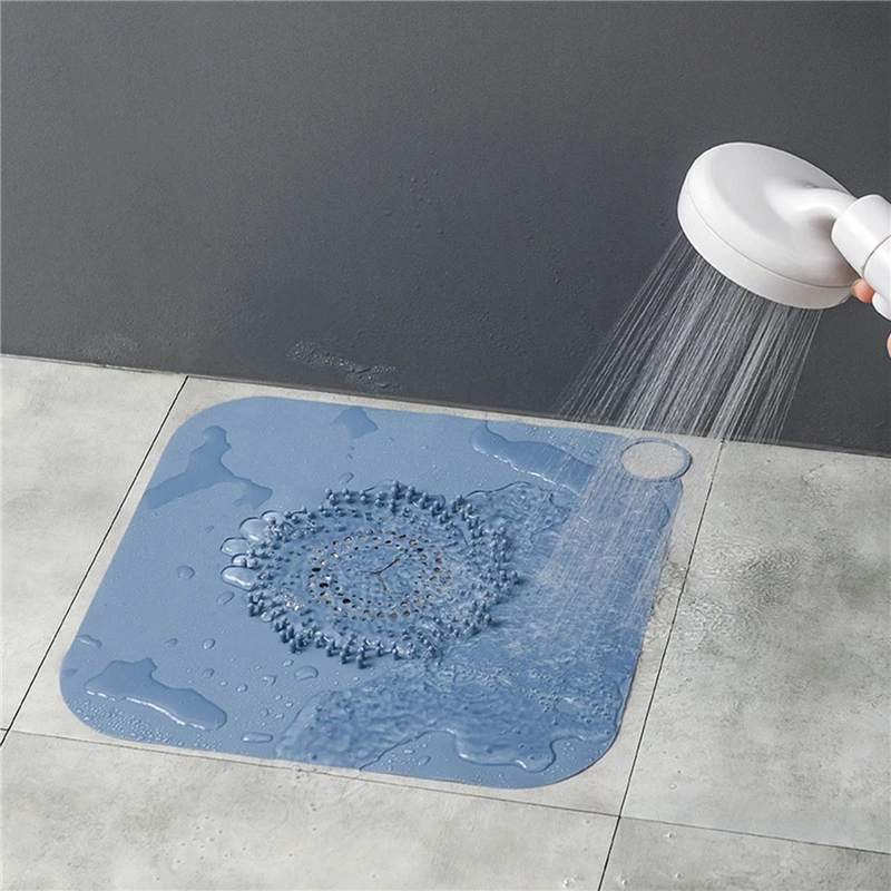 1PC Silicone Floor Drain Cover Anti Clogging Silicone Filter Screen Household Floor Drain Pad Kitchen Bathroom Sink Hair Catcher