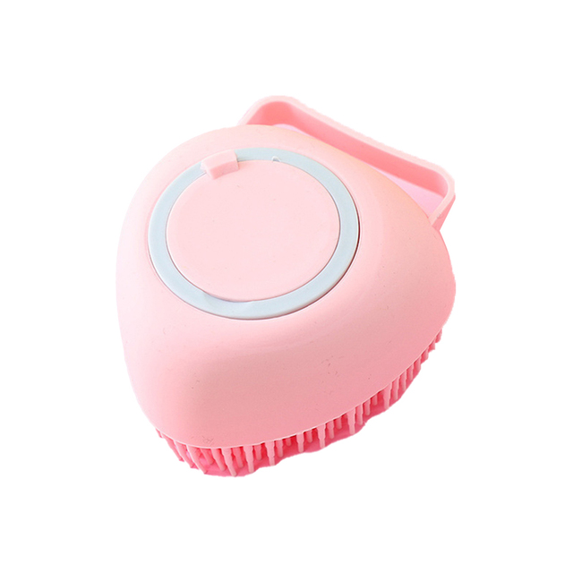 Silicone Dog Bath Massage Gloves Brush Pet Cat Bathroom Cleaning Tool Comb Brush for Dog Can Pour Shampoo Dog Grooming Supplies