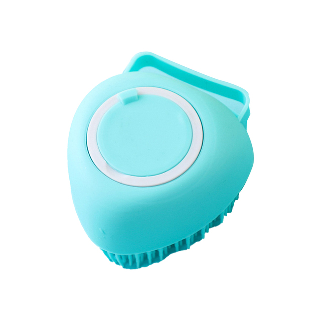 Silicone Dog Bath Massage Gloves Brush Pet Cat Bathroom Cleaning Tool Comb Brush for Dog Can Pour Shampoo Dog Grooming Supplies