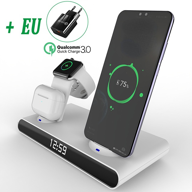 6 in 1 30W Wireless Charger for iPhone 13 12 Pro Max X Samsung Fast Chargers for Apple Watch 6 SE Airpods Pro 2 3 Charger Holder