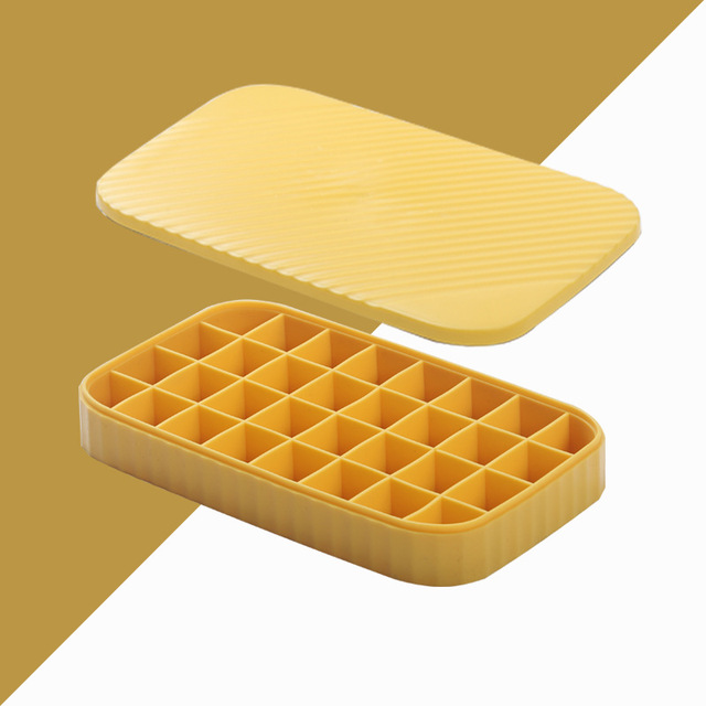 Silicone Ice Cube Maker Molds DIY Creative Ice Cube Tray Square Ice Maker with Lids for Kitchen Gadgets and Accessories Bar Tool