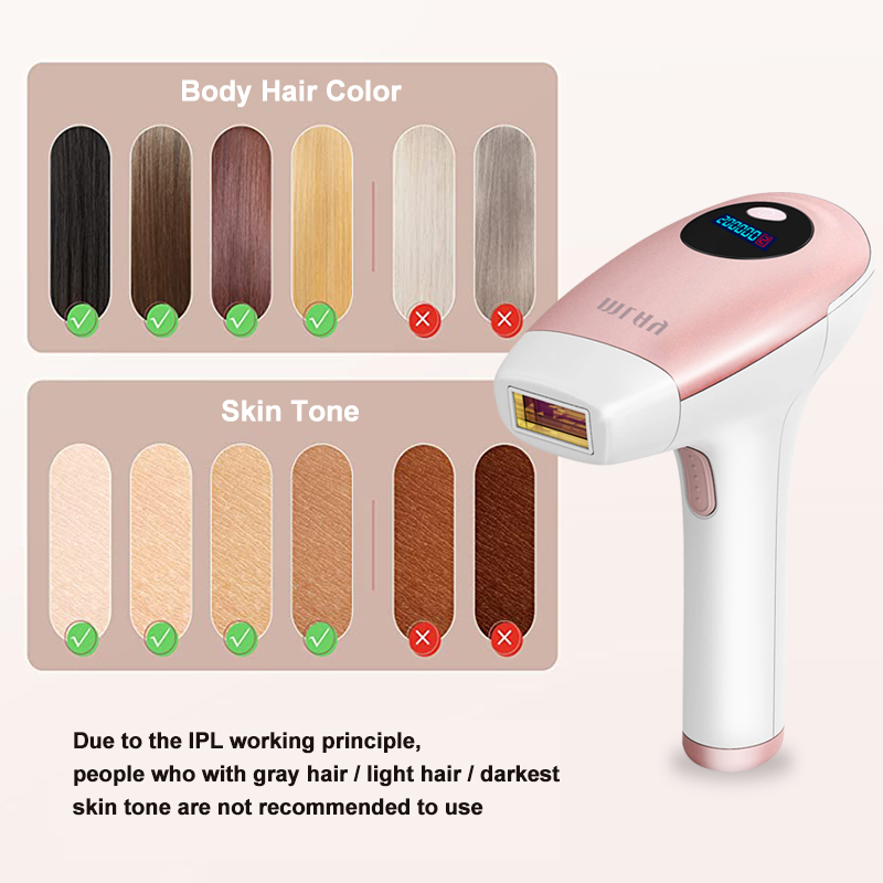 IPL Hair Removal Laser Epilator 500000 Flashes Permanent Bikini Face Body Hair Remover