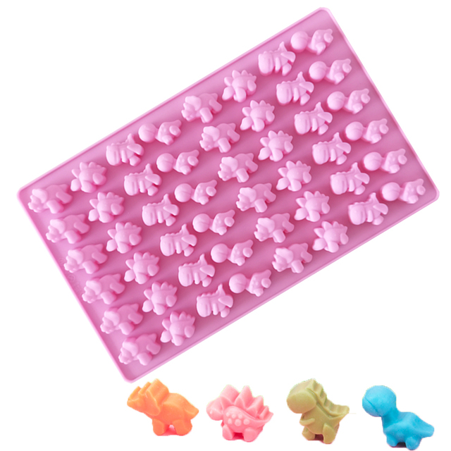 New Silicone Chocolate Mold 48 Dinosaur Baking Tools Non-Stick Silicone Cake Mould Jelly Candy 3D DIY Molds Kitchen Accessories