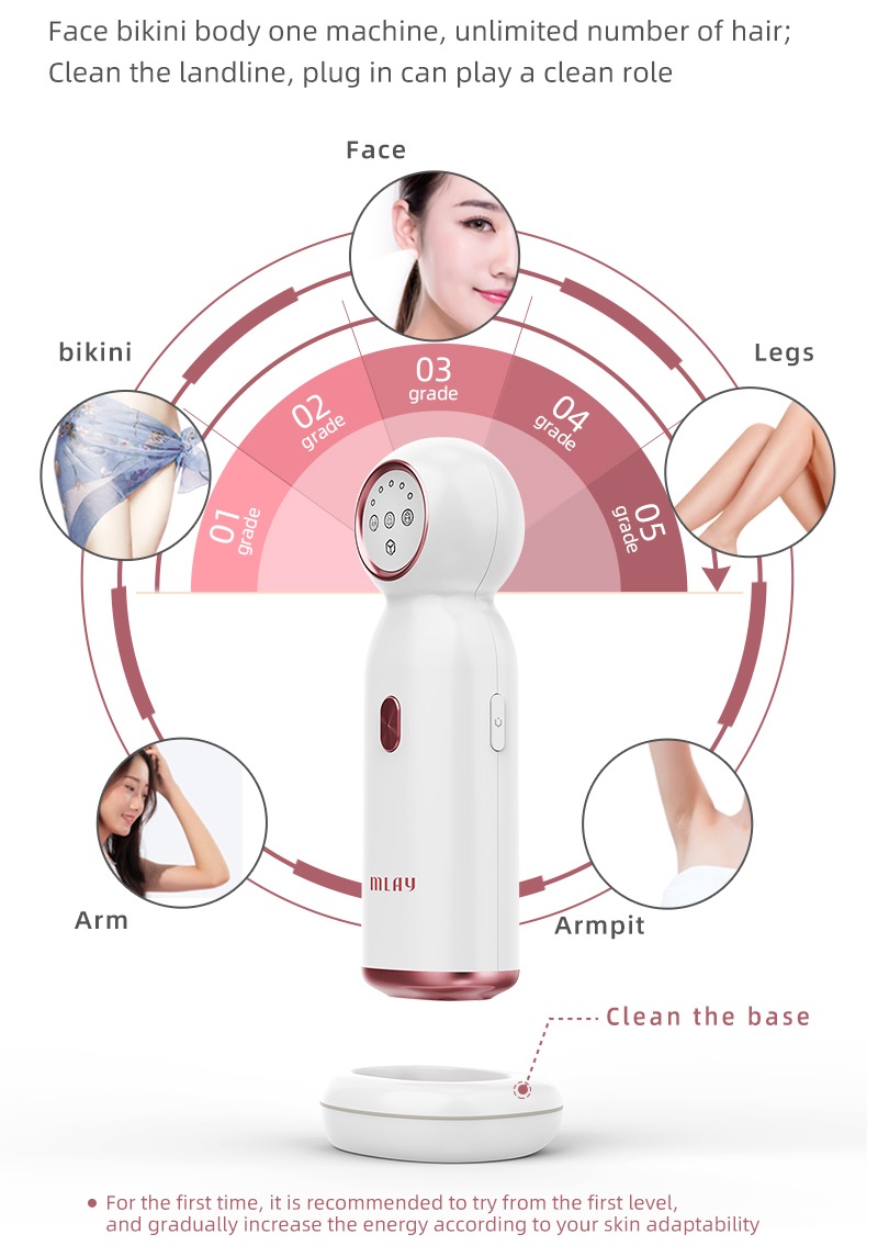 Laser Hair Removal IPL Hair Removal ICE Cold Epilator Malay Depilator Body Depilador