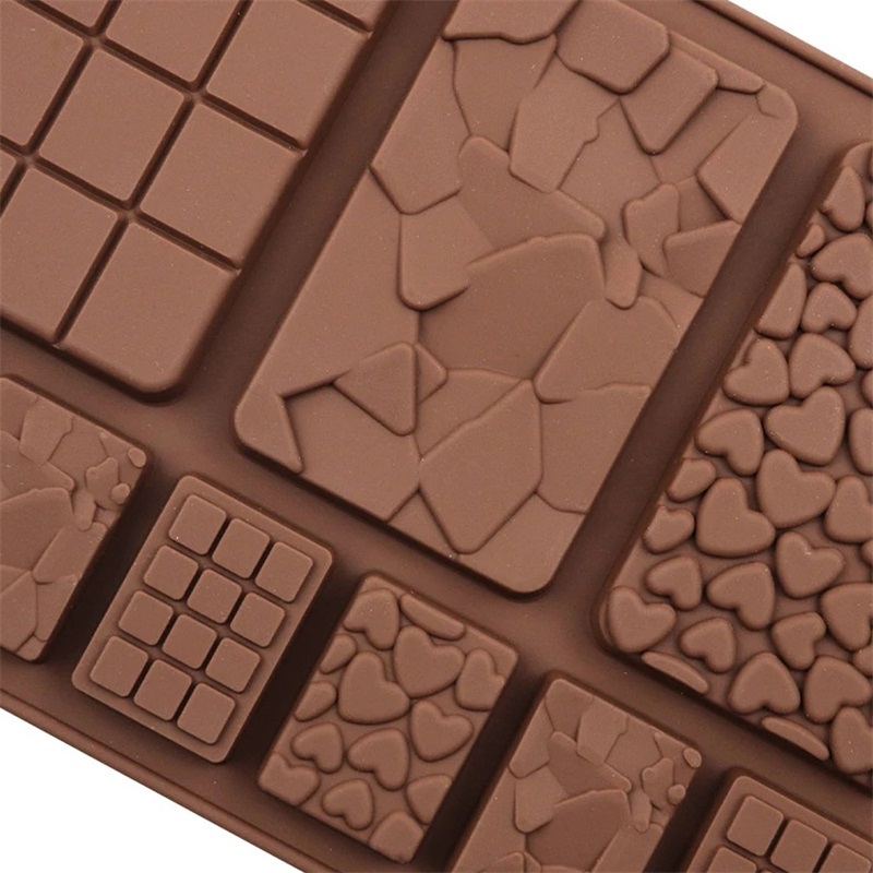 New Silicone Chocolate Mold Jelly Block Bar Mold Epoxy Ice Tray Fondant Cake Decorating Candy Tool Kitchen Baking Supply