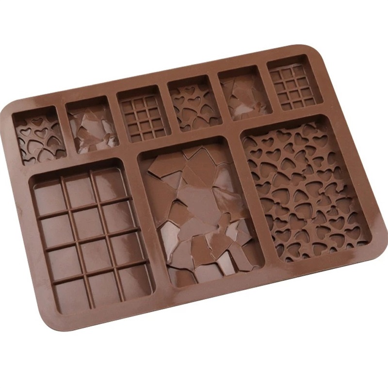 New Silicone Chocolate Mold Jelly Block Bar Mold Epoxy Ice Tray Fondant Cake Decorating Candy Tool Kitchen Baking Supply