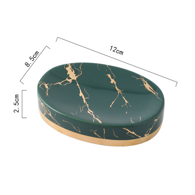 Marble Stripes Ceramics Bathroom Soap Dish Bathroom Products