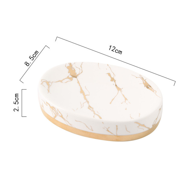 Marble Stripes Ceramics Bathroom Soap Dish Bathroom Products