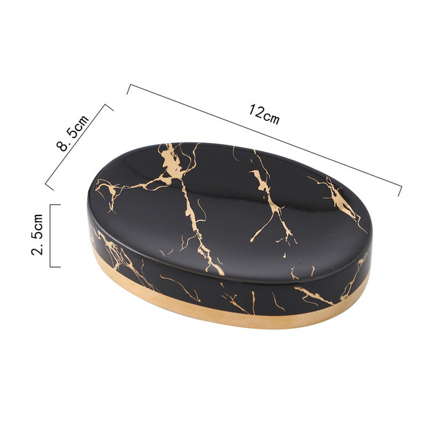 Marble Stripes Ceramics Bathroom Soap Dish Bathroom Products