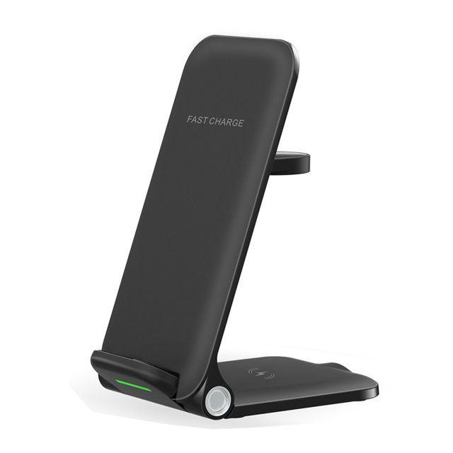30W Wireless Charger Stand For iPhone 13 Samsung Xiaomi 3 in 1 Qi Fast Charge Dock Station Pad for Airpods Apple Watch Foldable