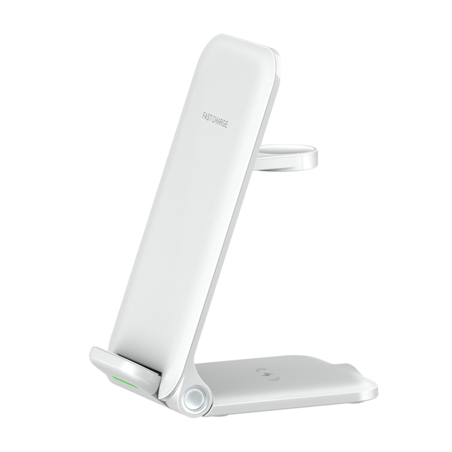 30W Wireless Charger Stand For iPhone 13 Samsung Xiaomi 3 in 1 Qi Fast Charge Dock Station Pad for Airpods Apple Watch Foldable