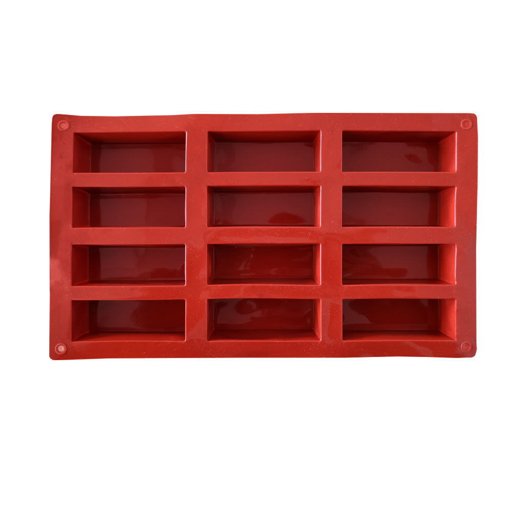 12 Cavity Silicone Cake Mold Rectangle Shapes Chocolate Mold Soap Mould Baking Tool DIY Baking Pan Kitchen Accessories