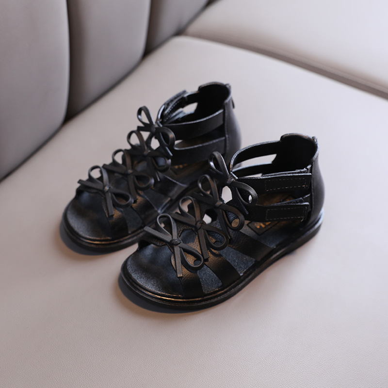 Summer Roman Sandals Girls Gladiator Boots Narrow Band Fashion Princess Soft Bottom Shoes Baby Beach Shoes