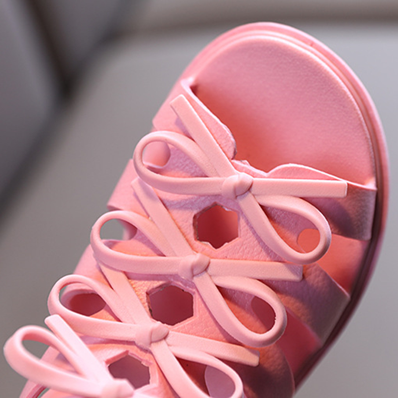 Summer Roman Sandals Girls Gladiator Boots Narrow Band Fashion Princess Soft Bottom Shoes Baby Beach Shoes