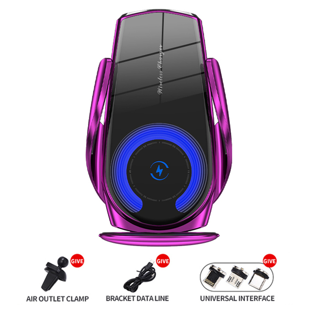 30W Car Wireless Charger Magnetic Automatic Car Mount Phone Holder For iPhone Samsung Xiaomi Infrared Induction QI Fast Charging