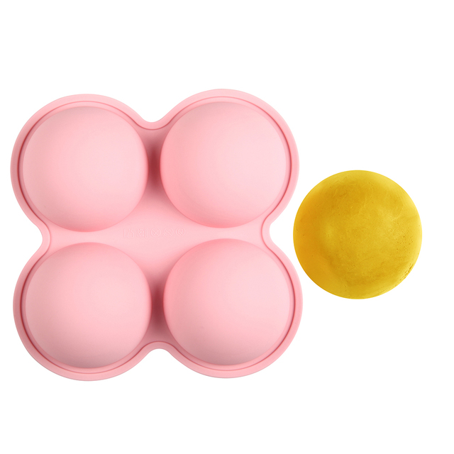 4 holes Chocolate Sphere Mold Half Ball Mold Hemisphere Shape Silicone Chocolate Cake Mousse Dessert Baking Pastry Bakeware