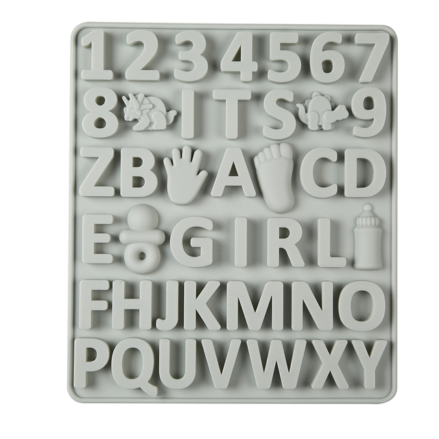 New 2021 Silicone Girl Chocolate Mold Boy English letter&Number Biscuit Candy Pudding Cake Jelly Mould Kitchen Baking Tools