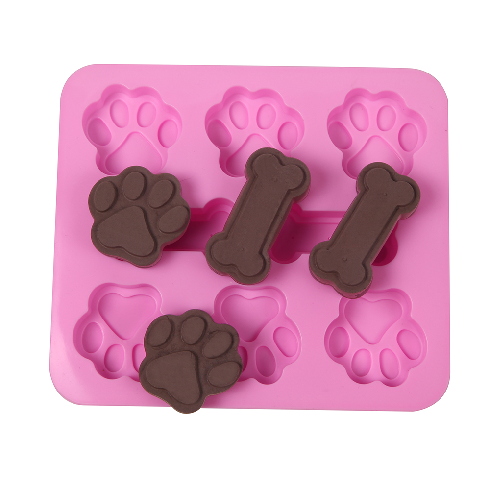 Silicone Mold Cat Paw Dog Footprint Feet Cake Chocolate Fondant Mould Ice Cream Cake Decoration Moulds DIY Kitchen Baking Tools