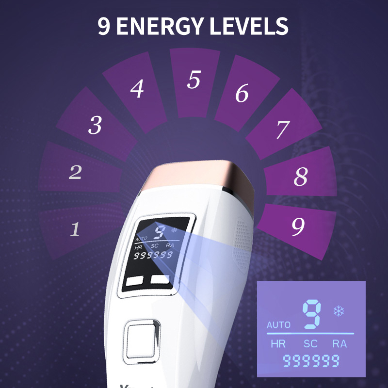 4in1 IPL Hair Removal Laser Epilator 999000 Flash Cooling LCD Acne Treatment