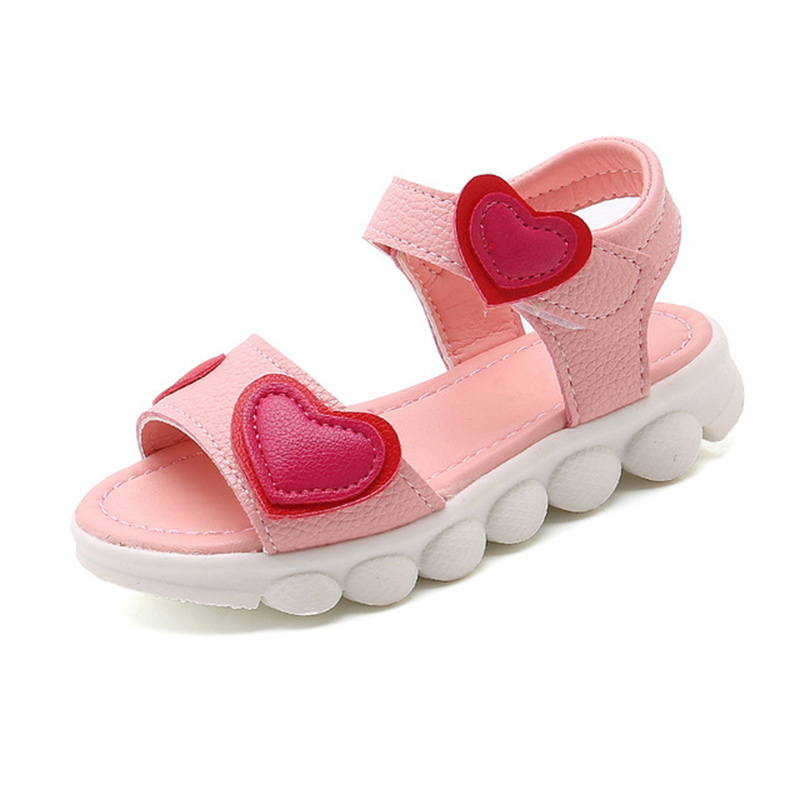 Sandals Girls White Children Summer Shoes Kids Sandals For Girls PU Leather Flowers Princess Shoes Girls Sandals