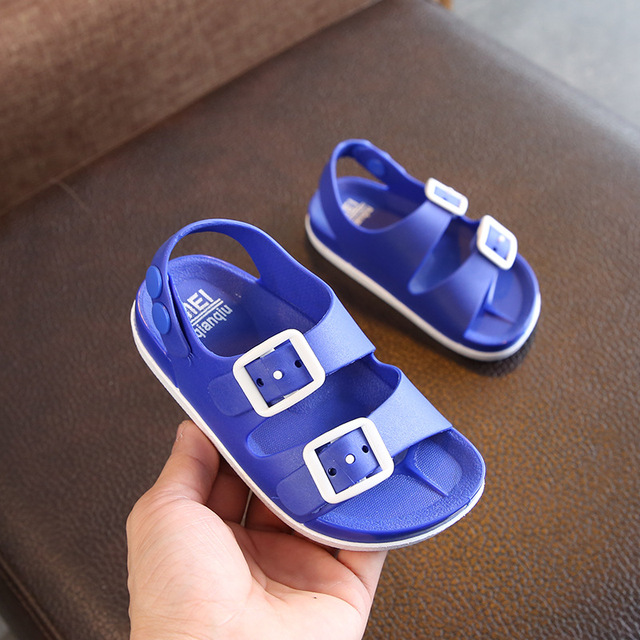 Children's Summer Boys Sandals PVC Baby Shoes Kids Flat Beach Shoes Sports Soft Non-slip Casual Toddler Sandals