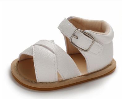 Fashion Newborn Infant Baby Girls 0-18M Sandals Prewalker Non-slip PU Leather Shoes