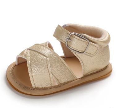 Fashion Newborn Infant Baby Girls 0-18M Sandals Prewalker Non-slip PU Leather Shoes