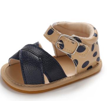 Fashion Newborn Infant Baby Girls 0-18M Sandals Prewalker Non-slip PU Leather Shoes