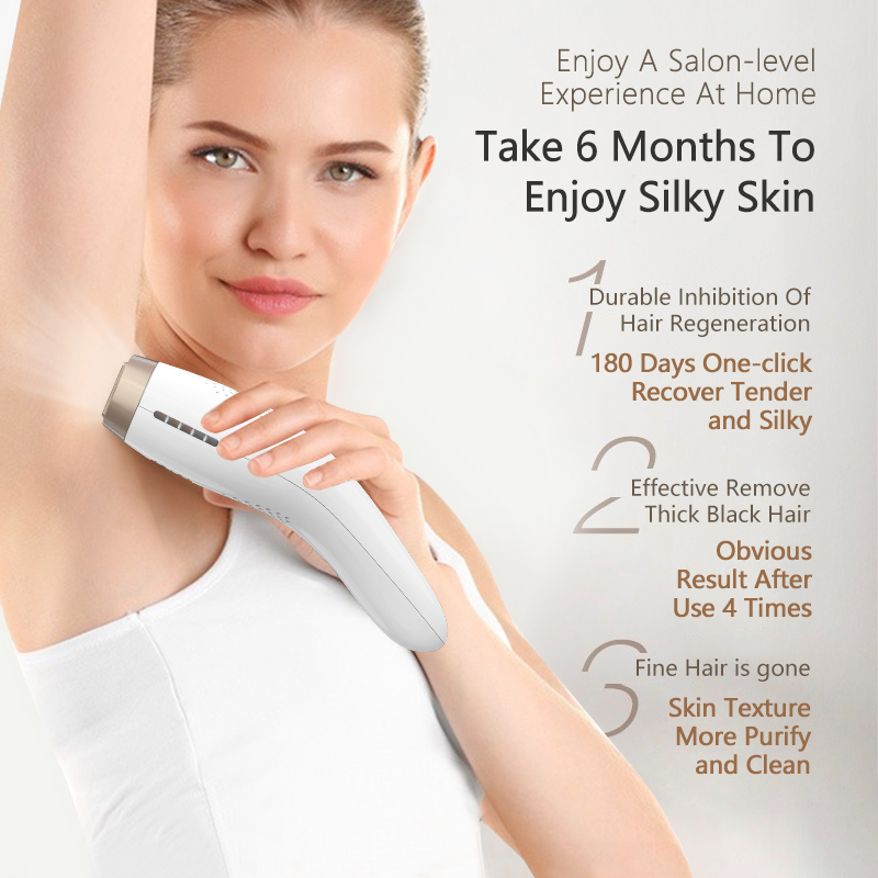 Permanent Ice Laser Hair Remove Machine Painless IPL 500000 Flash Epilator for Women