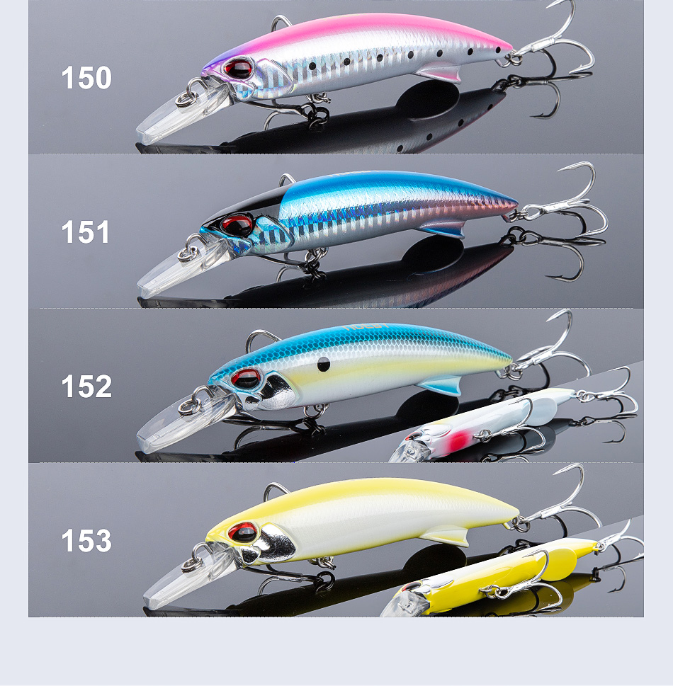 90mm/46g 110mm/60g Sinking Minnow Artificial Baits Long Casting Fishing Lures Goods NBL1907