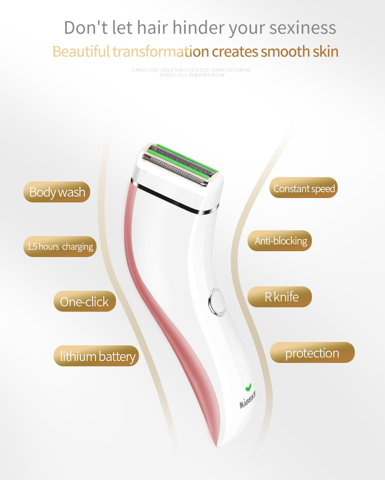 Women Electric Lady Shaver Razor Epilator Rechargeable Body Hair Remover Trimmer