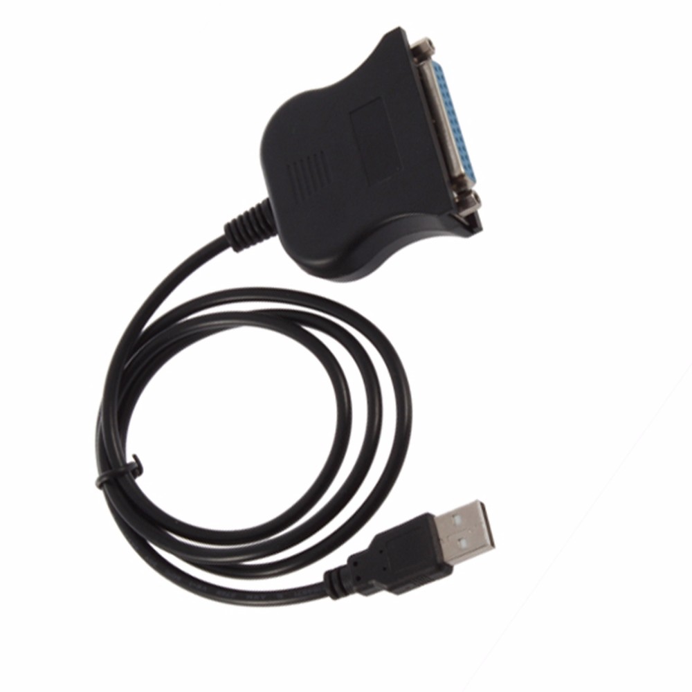 Wholesale New USB 2.0 To 25 Pin DB25 Parallel Port Cable IEEE 1284 1Mbps 25pin Parallel Printer adapter Cord