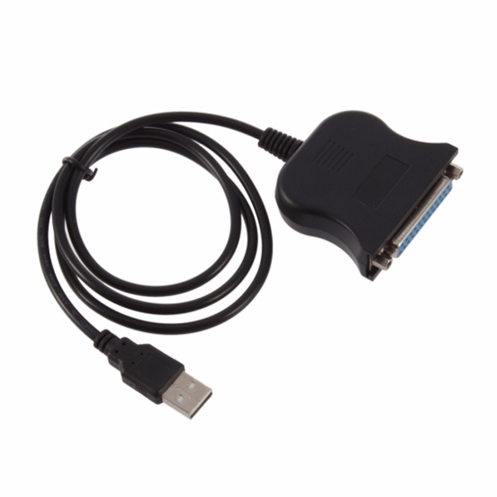 Wholesale New USB 2.0 To 25 Pin DB25 Parallel Port Cable IEEE 1284 1Mbps 25pin Parallel Printer adapter Cord