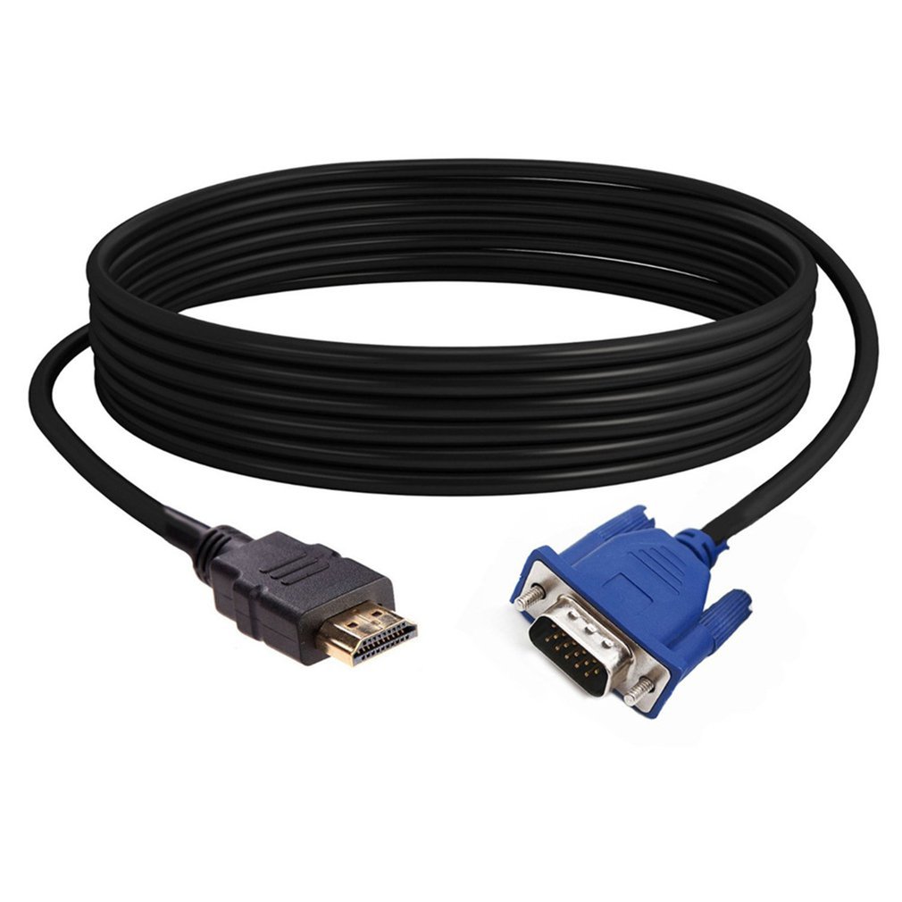 1/1.8/3 HDMI-compatible Cable HDMI-Compatible To VGA HD With Audio Adapter Cable HDMI-compatible TO VGA Cable Dropshipping