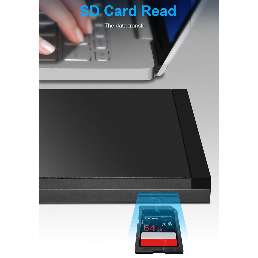 USB 3.0 External CD/DVD Optical Drive CD/DVD Player DVD Burner with USB 3.0 Ports Card Reader for MacBook PC Laptop