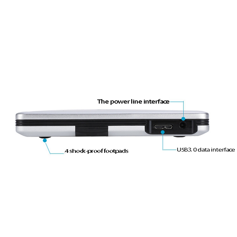 External Blu-Ray DVD Drive USB 3.0 Slim CD/DVD-ROM CD/DVD-RW Burner Player Burner for Windows 7/8/10/XP MAC OS (Silver)