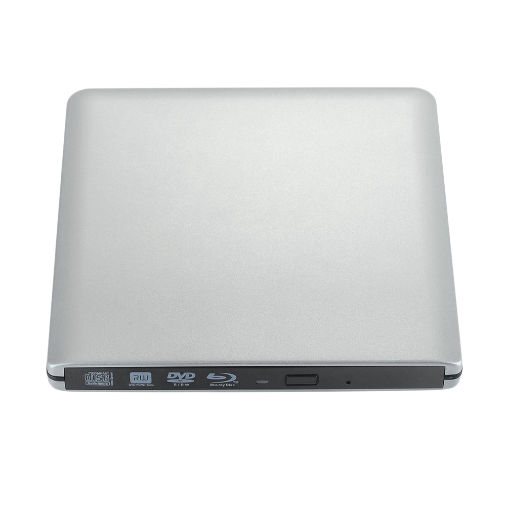 External Blu-Ray DVD Drive USB 3.0 Slim CD/DVD-ROM CD/DVD-RW Burner Player Burner for Windows 7/8/10/XP MAC OS (Silver)