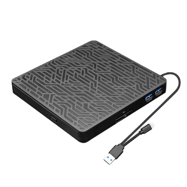 External DVD Drive USB 3.0 TYPE-C Portable Hub Burner CD/Dvd Drive for Mac Windows Linux Laptop