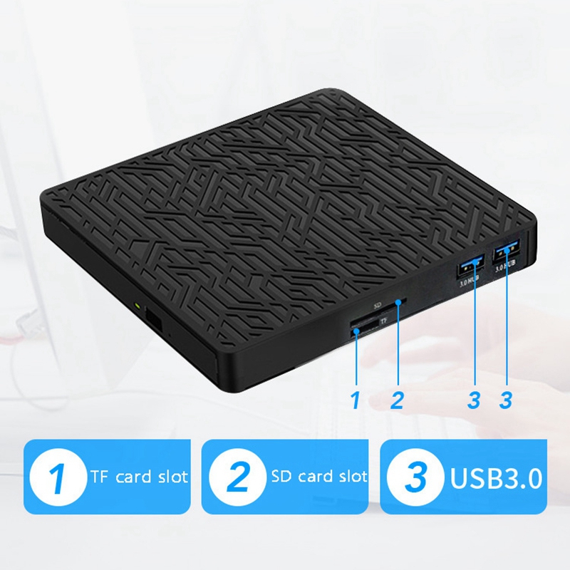 External DVD Drive USB 3.0 TYPE-C Portable Hub Burner CD/Dvd Drive for Mac Windows Linux Laptop