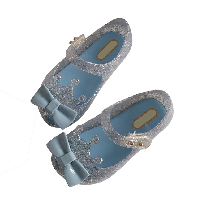 Mini Melissa Girl Jelly Sandals Crown Kids Sandals Children Beach Shoes Non-slip Melissa Toddler Baby Girl Shoes