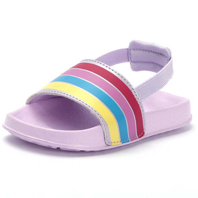 Kids Sandals for Boys Girls Beach Summer Open Toe Baby Slides Children Lightweight Water Shoes Toddler Sandals