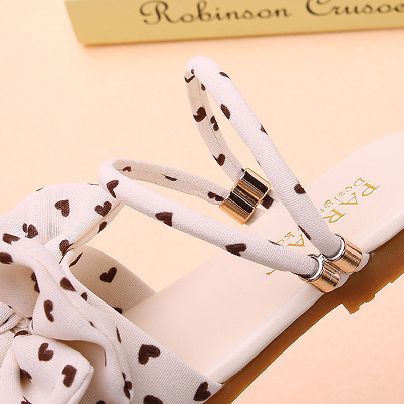 Summer Little Girls Sandals Kids Shoes Wave Point Bow Cute Black White Green Children Sandals Baby Soft Casual School Girl Shoes