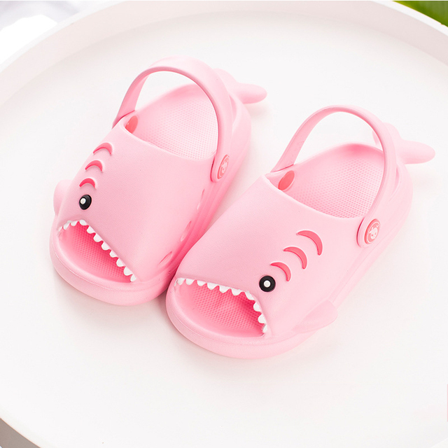 Baby Children Croc Shoes Summer Clogs Cool Shark Beach Sandals Kids Garden Boys Girls Soft Indoor Outdoor Toddler Slippers