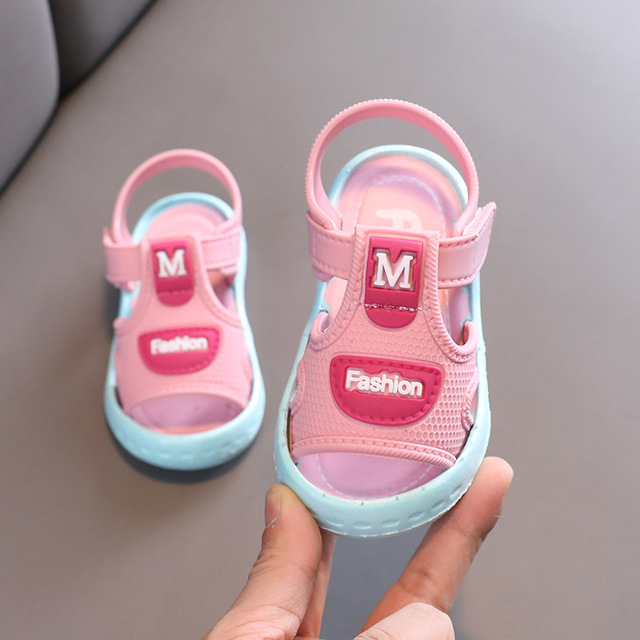 Breathable Summer Baby Girls Sandals, Toddlers  Solid Color Open Toe Soft  Sole Shoes Sport Infant Prewalker for Gils Boys
